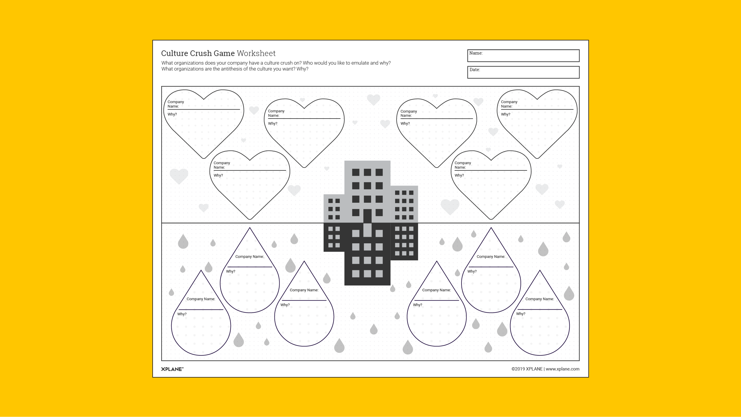 Culture Crush Worksheet XPLANE Consulting