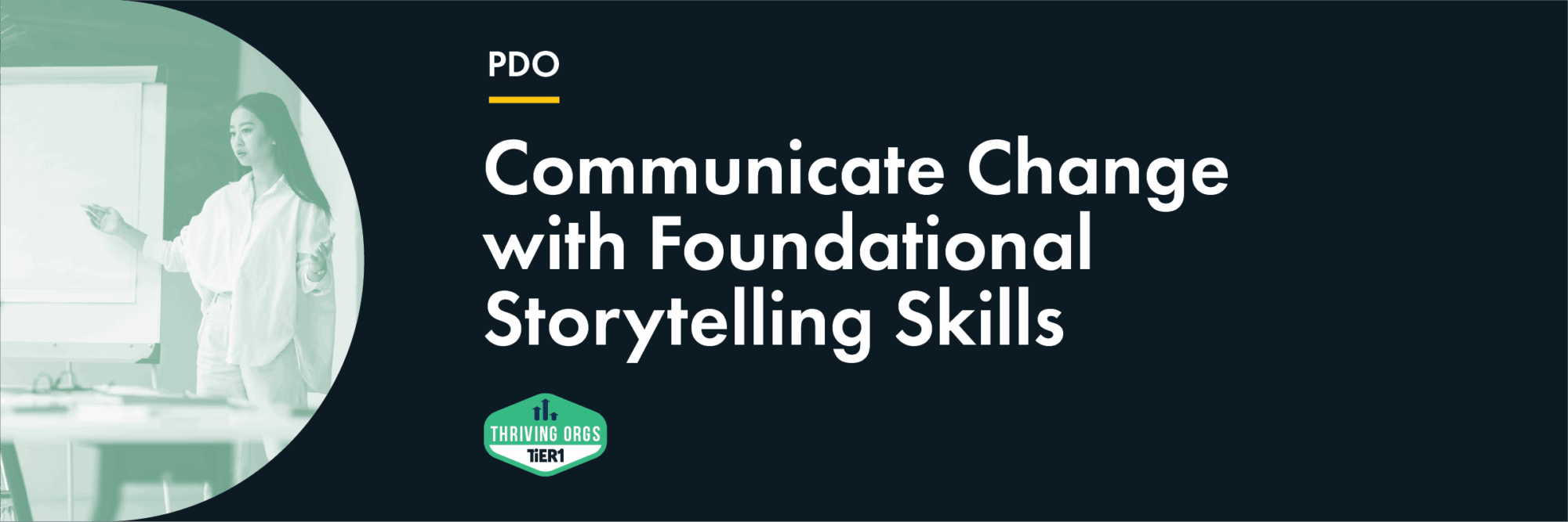Title card: Communicate Change with Storytelling